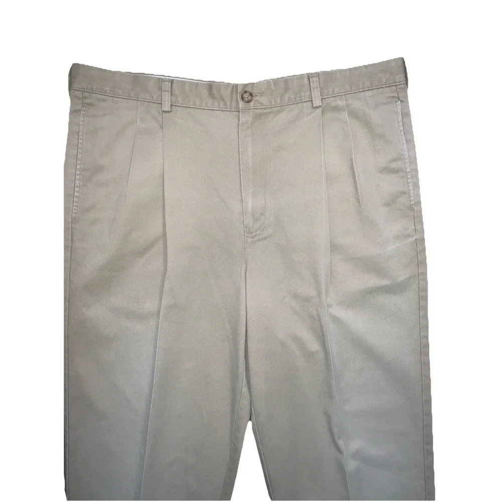 L.L Bean Classic Fit Straight Khaki Pants Men's 38x32 Cotton Beige‎ Chino
